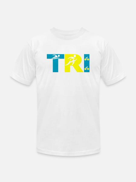 Triathlon - Unisex Jersey T-Shirt by Bella + Canvas - white