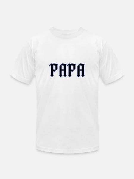 PAPA - Unisex Jersey T-Shirt by Bella + Canvas - white