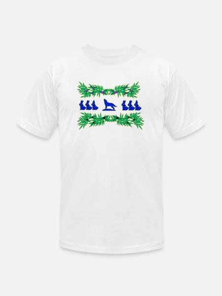 Bunny wolf ornament - Unisex Jersey T-Shirt by Bella + Canvas - white