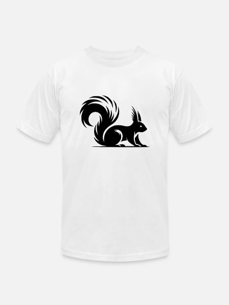 Squirrel Tattoo Style Drawing - Unisex Jersey T-Shirt by Bella + Canvas - white