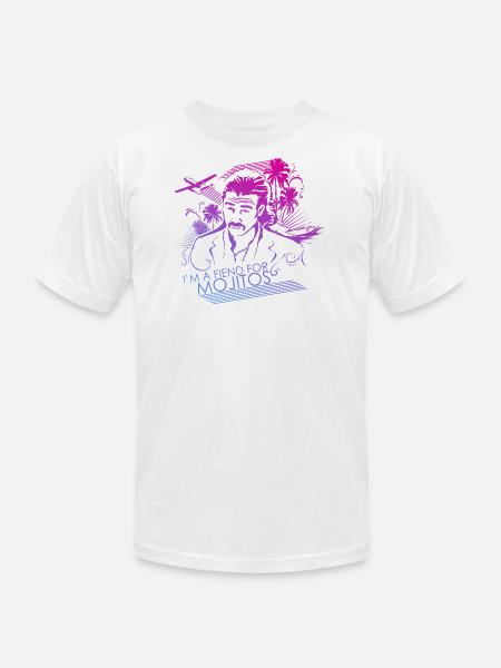 I'm a Fiend for Mojitos - Unisex Jersey T-Shirt by Bella + Canvas - white