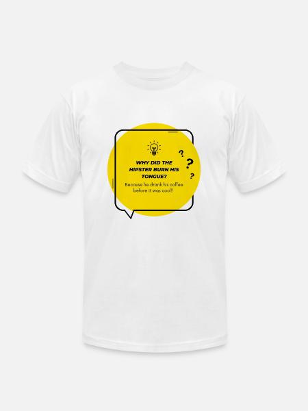 The Hipster - Unisex Jersey T-Shirt by Bella + Canvas - white