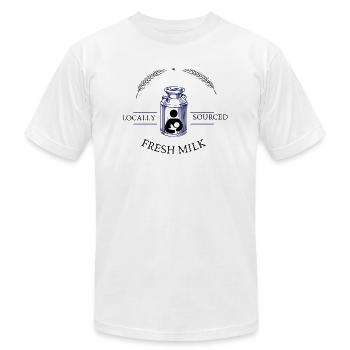 Locally Sourced Fresh Milk - Unisex Jersey T-Shirt by Bella + Canvas - white - Front - Jose (178cm)