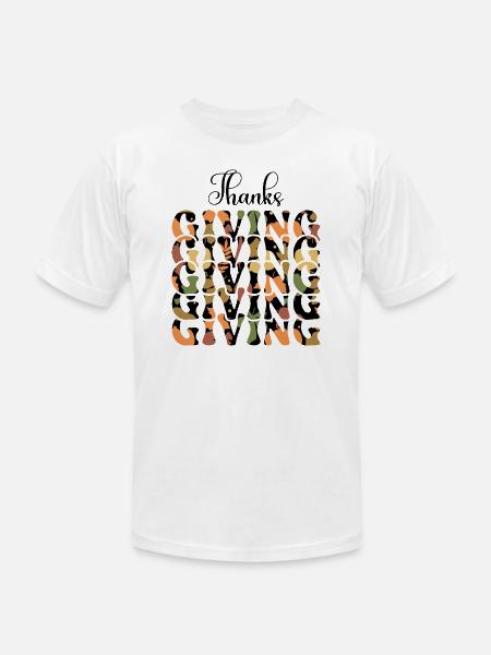 Thanks Giving - Unisex Jersey T-Shirt by Bella + Canvas - white