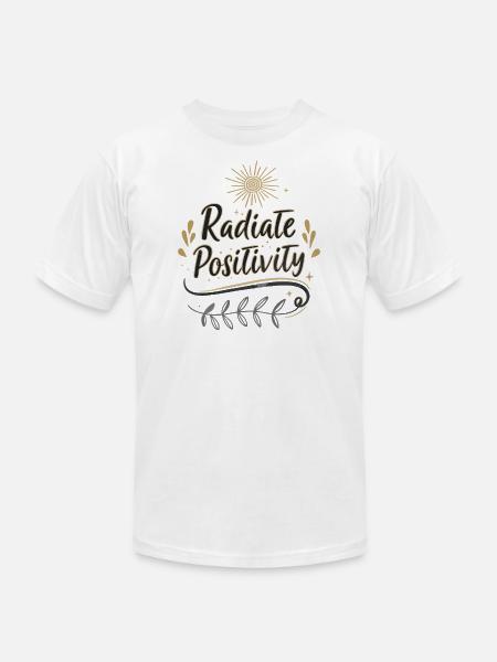Radiate Positivity - Unisex Jersey T-Shirt by Bella + Canvas - white