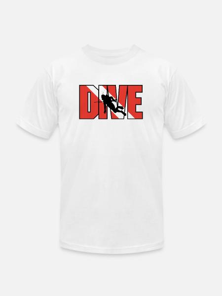 SCUBA Dive - Unisex Jersey T-Shirt by Bella + Canvas - white