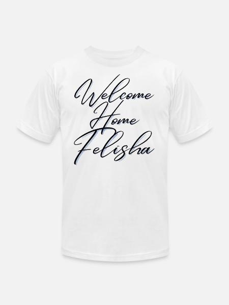WelcomeHomeFelishaBlue - Unisex Jersey T-Shirt by Bella + Canvas - white