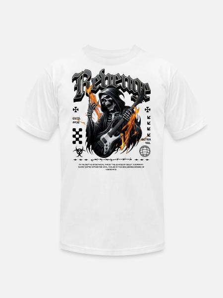 Revenge Skeleton - Unisex Jersey T-Shirt by Bella + Canvas - white