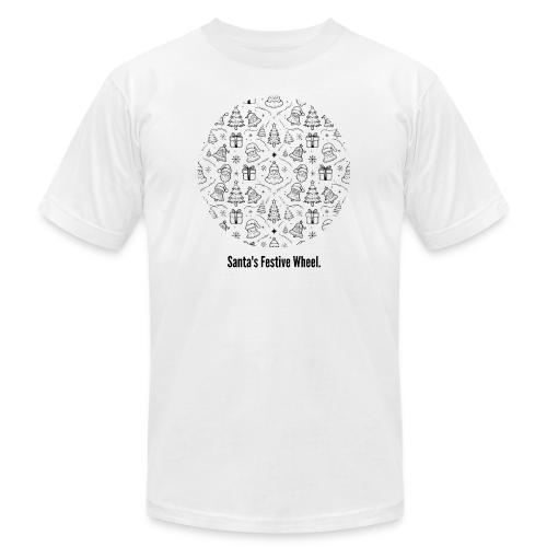 Santa's Festive Wheel T-Shirt - Unisex Jersey T-Shirt by Bella + Canvas