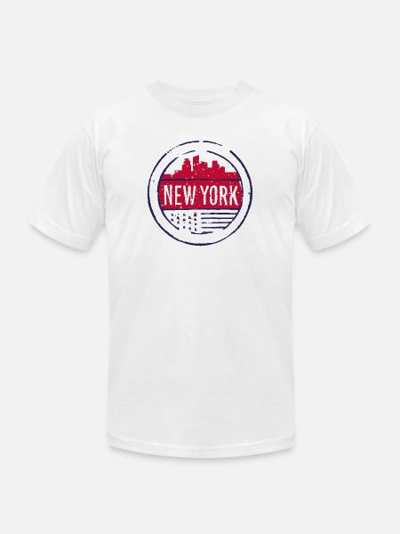 new york - Unisex Jersey T-Shirt by Bella + Canvas - white