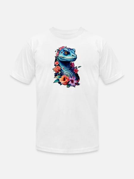 raptor blue - Unisex Jersey T-Shirt by Bella + Canvas - white