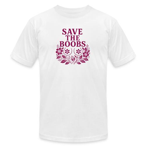 Save the boobs floral - Unisex Jersey T-Shirt by Bella + Canvas
