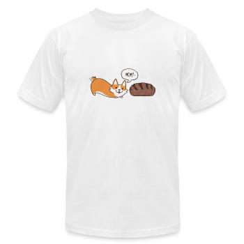 Cute loaf of bread - Unisex Jersey T-Shirt by Bella + Canvas - white - Front - Jose (178cm)