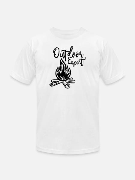 bonfire - Unisex Jersey T-Shirt by Bella + Canvas - white
