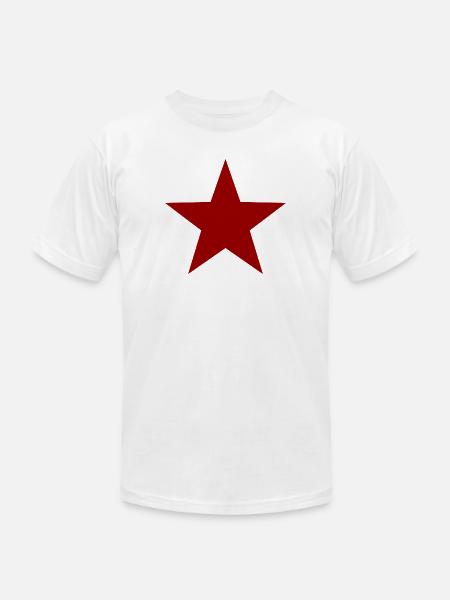 RED STAR 001 - Unisex Jersey T-Shirt by Bella + Canvas - white