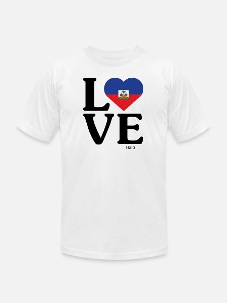 Love Haiti - Unisex Jersey T-Shirt by Bella + Canvas - white