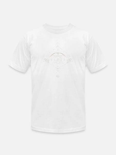 Abstract Dot Design - Unisex Jersey T-Shirt by Bella + Canvas - white