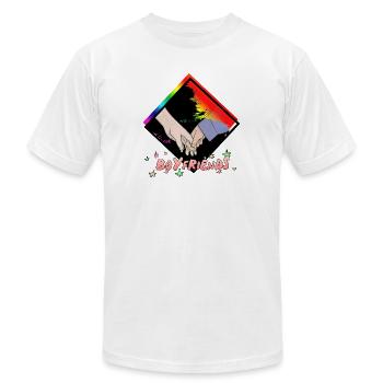 Heartstopper Kit Connor and Joe Locke holding hand - Unisex Jersey T-Shirt by Bella + Canvas - white - Front - Jose (178cm)