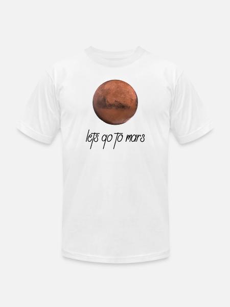 Lets go to Mars - Unisex Jersey T-Shirt by Bella + Canvas - white