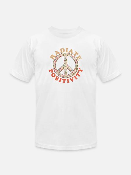 Radiate Positivity - Unisex Jersey T-Shirt by Bella + Canvas - white