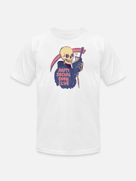 Anti Social - Unisex Jersey T-Shirt by Bella + Canvas - white