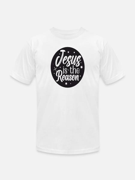 Jesus is the Reason - Unisex Jersey T-Shirt by Bella + Canvas - white