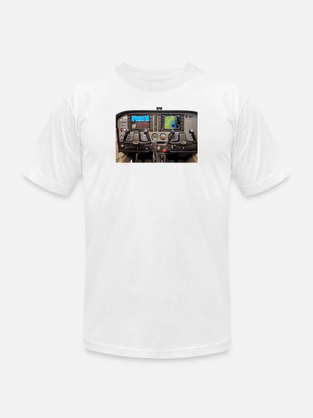 Dual Screen Flight Deck - Unisex Jersey T-Shirt by Bella + Canvas - white