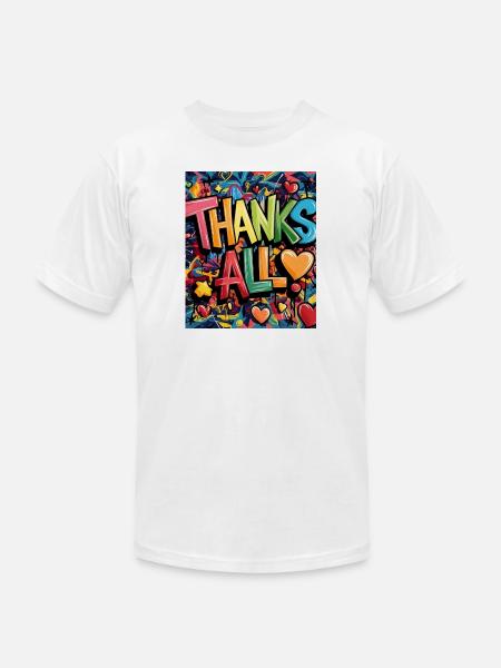 thanks - Unisex Jersey T-Shirt by Bella + Canvas - white