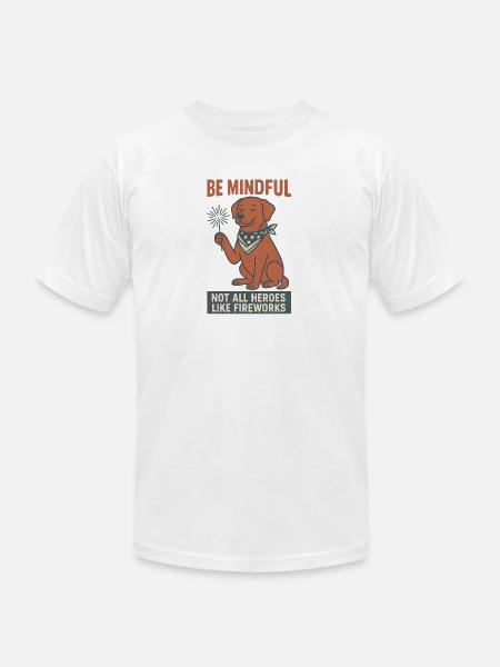 Be Mindful - Unisex Jersey T-Shirt by Bella + Canvas - white