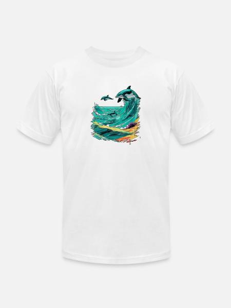 Pixel Beach CRT Dreams - Unisex Jersey T-Shirt by Bella + Canvas - white