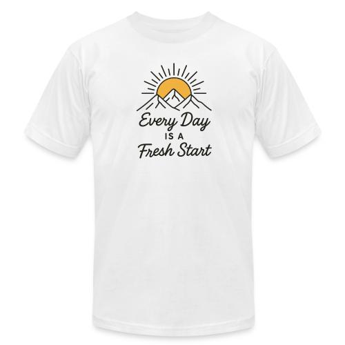 Inspirational Mountain Sunrise Motif - Unisex Jersey T-Shirt by Bella + Canvas