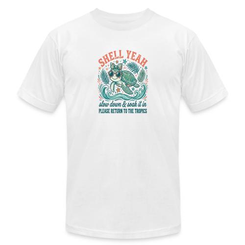 Shell Yeah Sea Turtle Beach Vibes - Unisex Jersey T-Shirt by Bella + Canvas