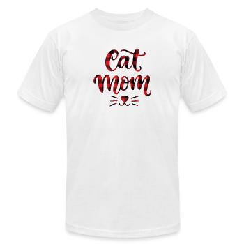 Cadeau d’amoureux de chat de modèle - maman mignonne de chat - T-shirt unisexe Bella + Canvas - blanc - Devant - Jose (178cm)