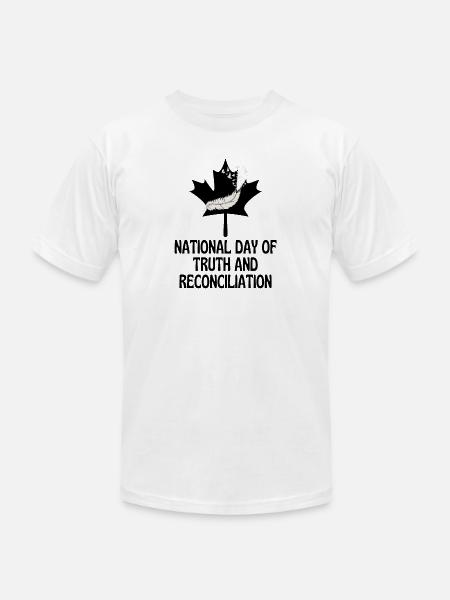 National day of truth and reconciliation canada E - Unisex Jersey T-Shirt by Bella + Canvas - white