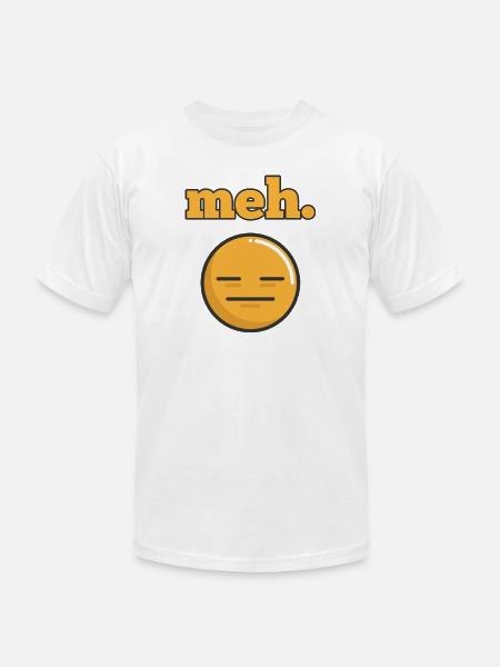 Feeling Meh Emotion - Unisex Jersey T-Shirt by Bella + Canvas - white