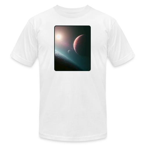 Deep Space Planet Horizon Art - Unisex Jersey T-Shirt by Bella + Canvas
