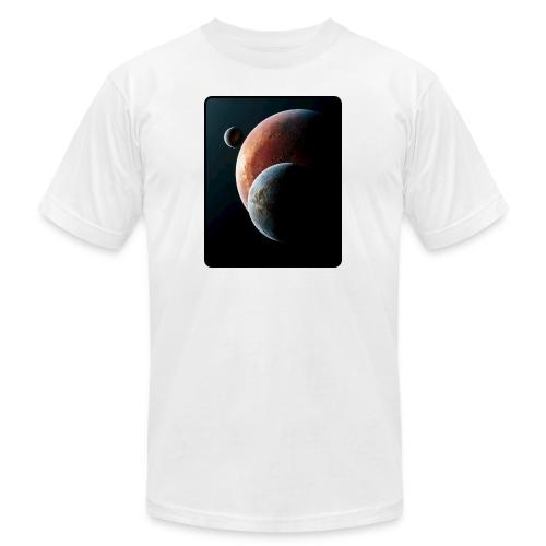 Three Planets Deep Space Design - Unisex Jersey T-Shirt by Bella + Canvas