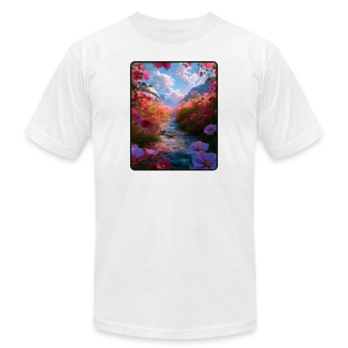 Dreamy Cosmos Valley Landscape Art - Unisex Jersey T-Shirt by Bella + Canvas