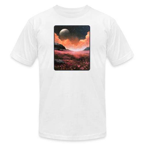 Moonlit Fantasy Flower Landscape - Unisex Jersey T-Shirt by Bella + Canvas