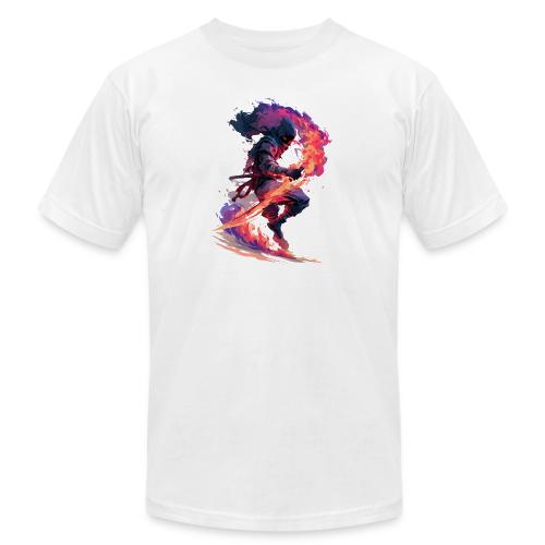 Flaming Ninja Warrior Fantasy Design - Unisex Jersey T-Shirt by Bella + Canvas