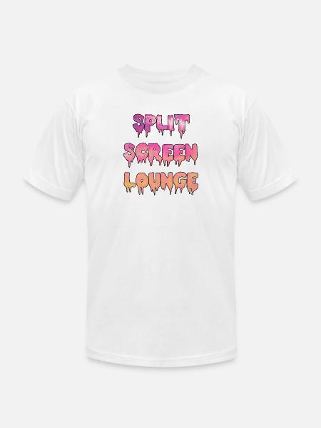 Split Screen Drip - Unisex Jersey T-Shirt by Bella + Canvas - white