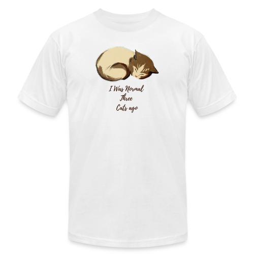 I Was Normal Three Cats Ago Funny Cat T-Shirt - Unisex Jersey T-Shirt by Bella + Canvas