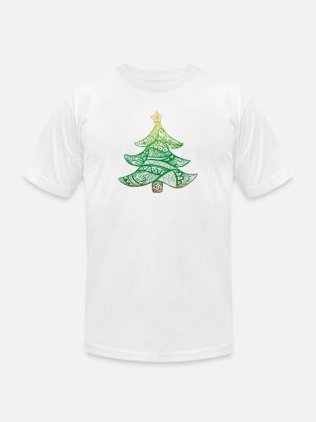 ornamental christmas tree - Unisex Jersey T-Shirt by Bella + Canvas - white