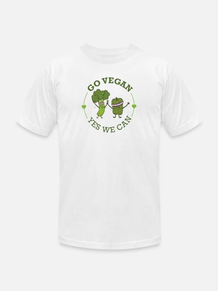 Go Vegan - Unisex Jersey T-Shirt by Bella + Canvas - white