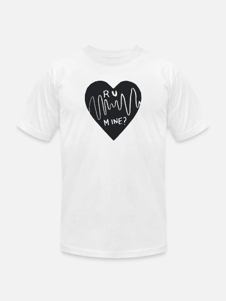 r u mine ? - Unisex Jersey T-Shirt by Bella + Canvas - white