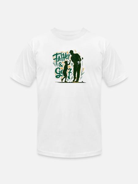 golf and papa - Unisex Jersey T-Shirt by Bella + Canvas - white