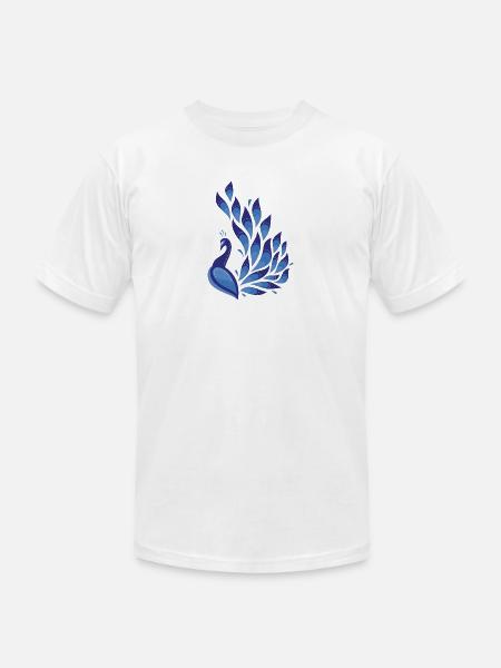 Peacock - Unisex Jersey T-Shirt by Bella + Canvas - white