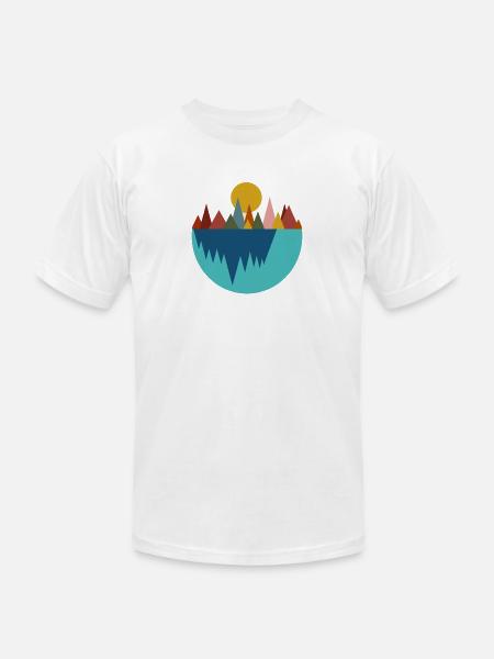 Mirror Lake - Unisex Jersey T-Shirt by Bella + Canvas - white