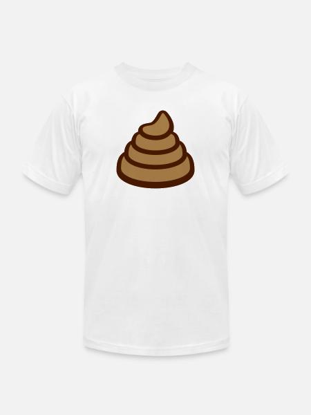 Big poop pile disgusting - Unisex Jersey T-Shirt by Bella + Canvas - white