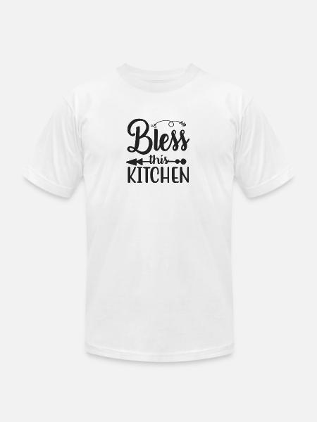 Bless this kitchen - Unisex Jersey T-Shirt by Bella + Canvas - white